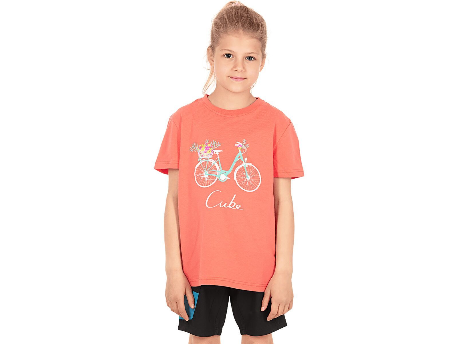 Cube Junior Organic T-Shirt Floral Bike, coral | Bild 2