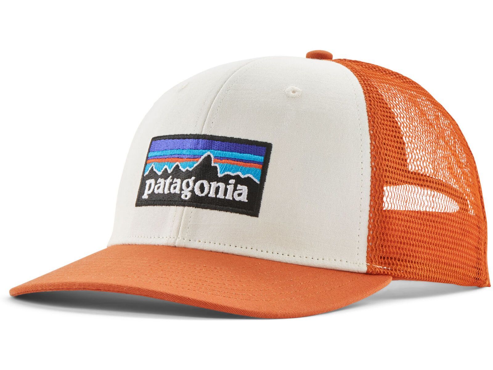 Patagonia P-6 Logo Trucker Hat, white w/redtail rust | Bild 1