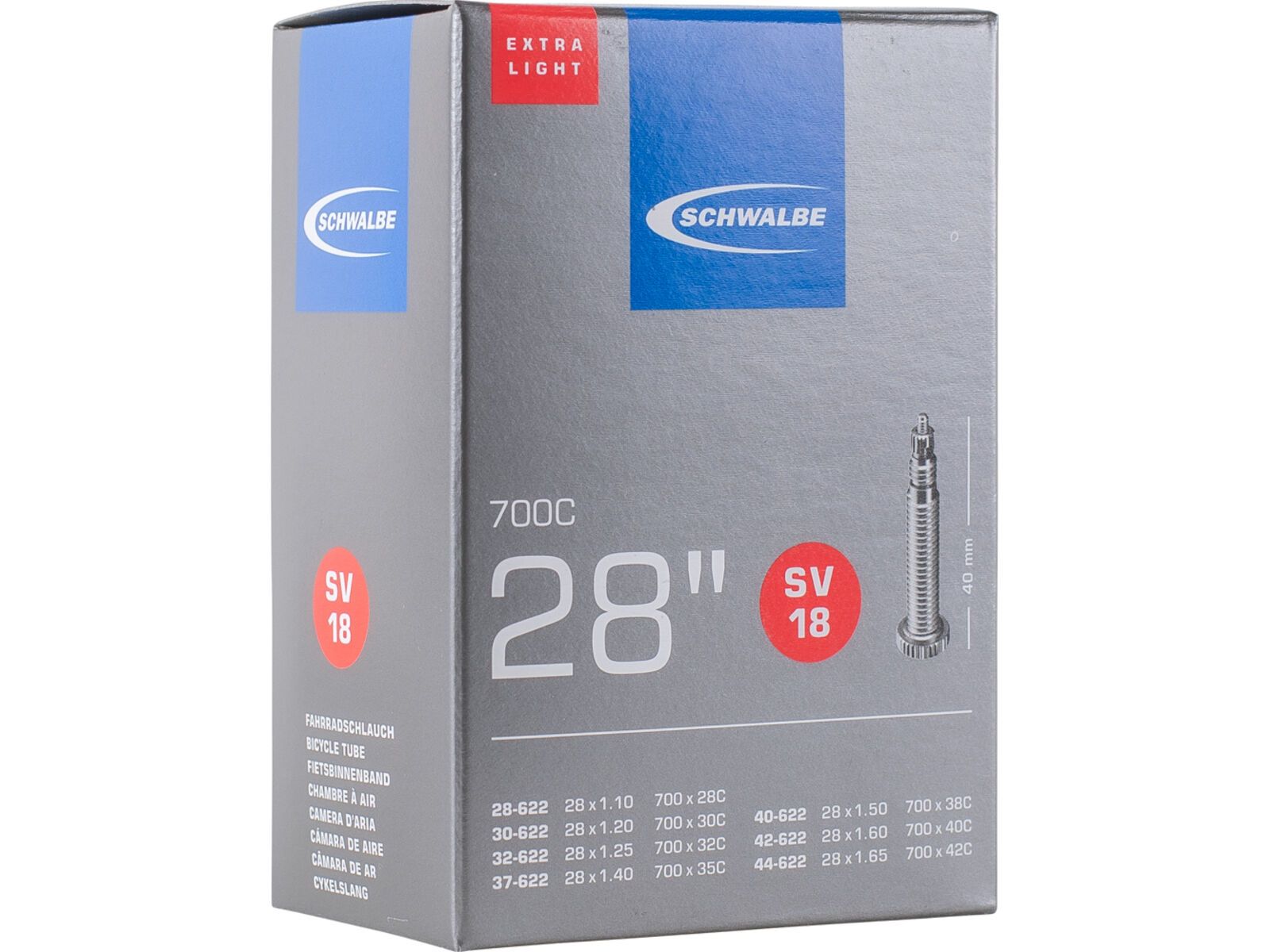 Schwalbe Schlauch SV 18 Extra Light - 28 x 1.10-1.65 / 700 x 28-42C | Bild 1