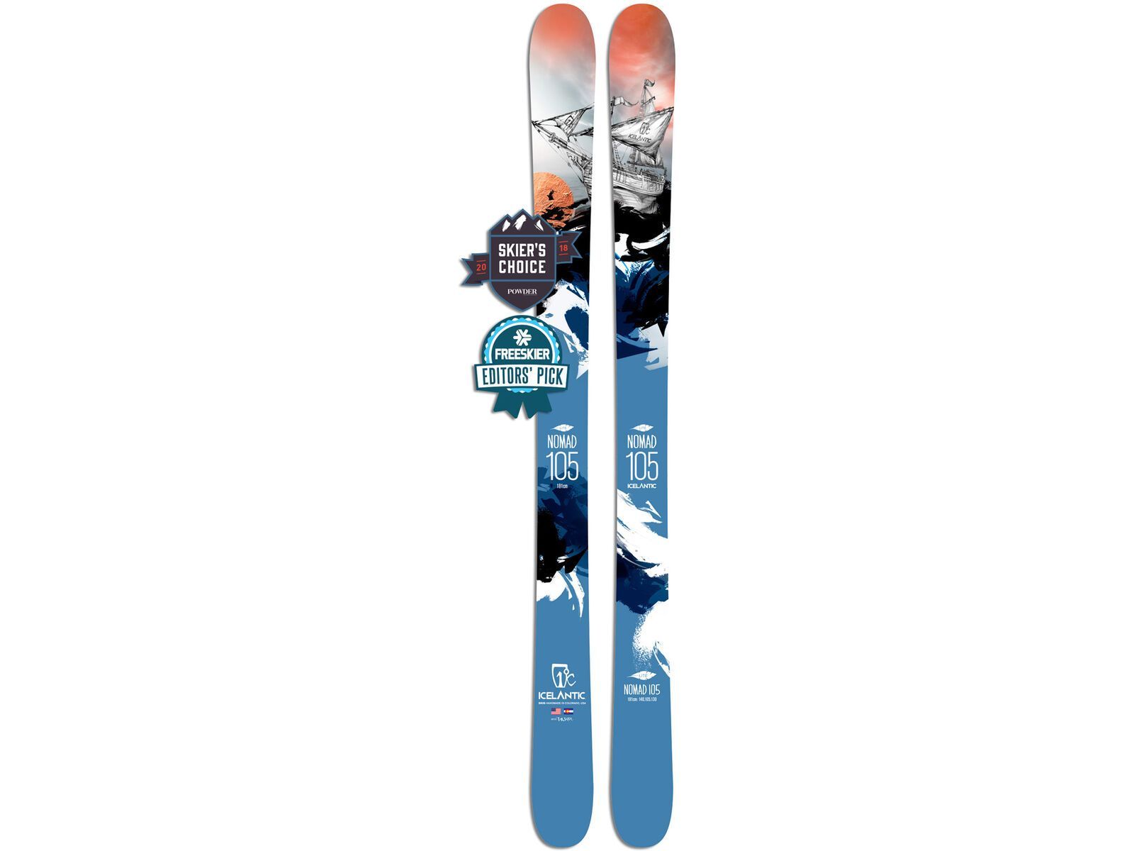 Set: Icelantic Nomad 105 Lite 2018 + Marker Griffon 13 ID white | Bild 2