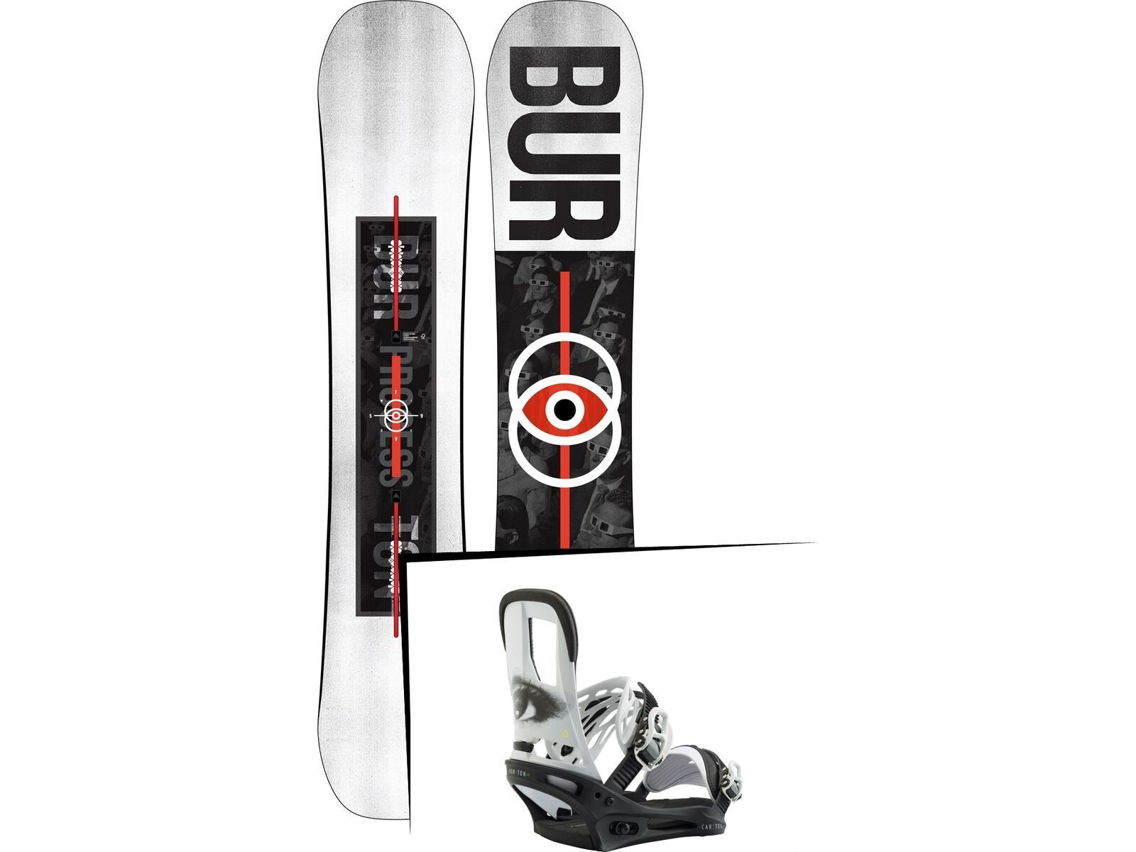 Set: Burton Process Flying V Wide 2019 + Burton Cartel all eyez | Bild 1