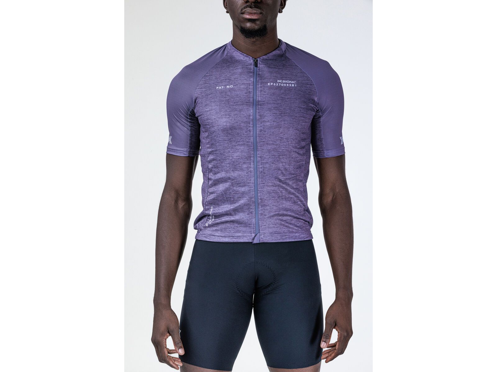 X-Bionic Corefusion Men's Cycling Short Sleeve Merino Jersey, muted lavender melange | Bild 3