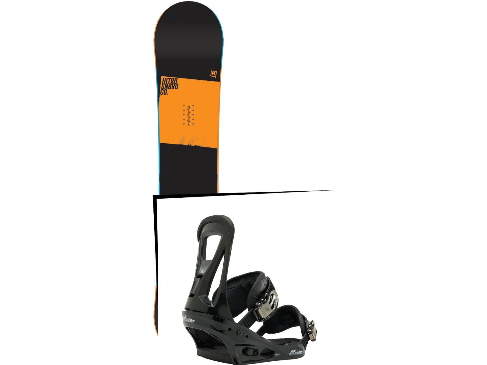 Set: Nitro Stance Wide 2015 + Burton Freestyle 2017, black - Snowboardset | Bild 1