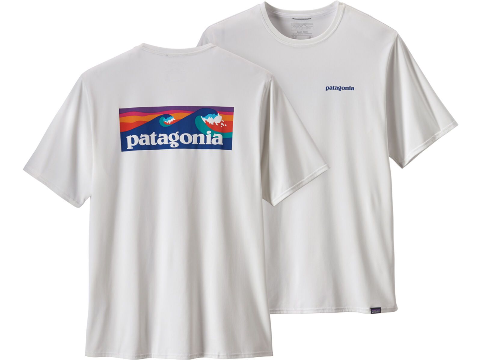 Patagonia Men's Capilene Cool Daily Graphic Shirt Boardshort Logo, white | Bild 1