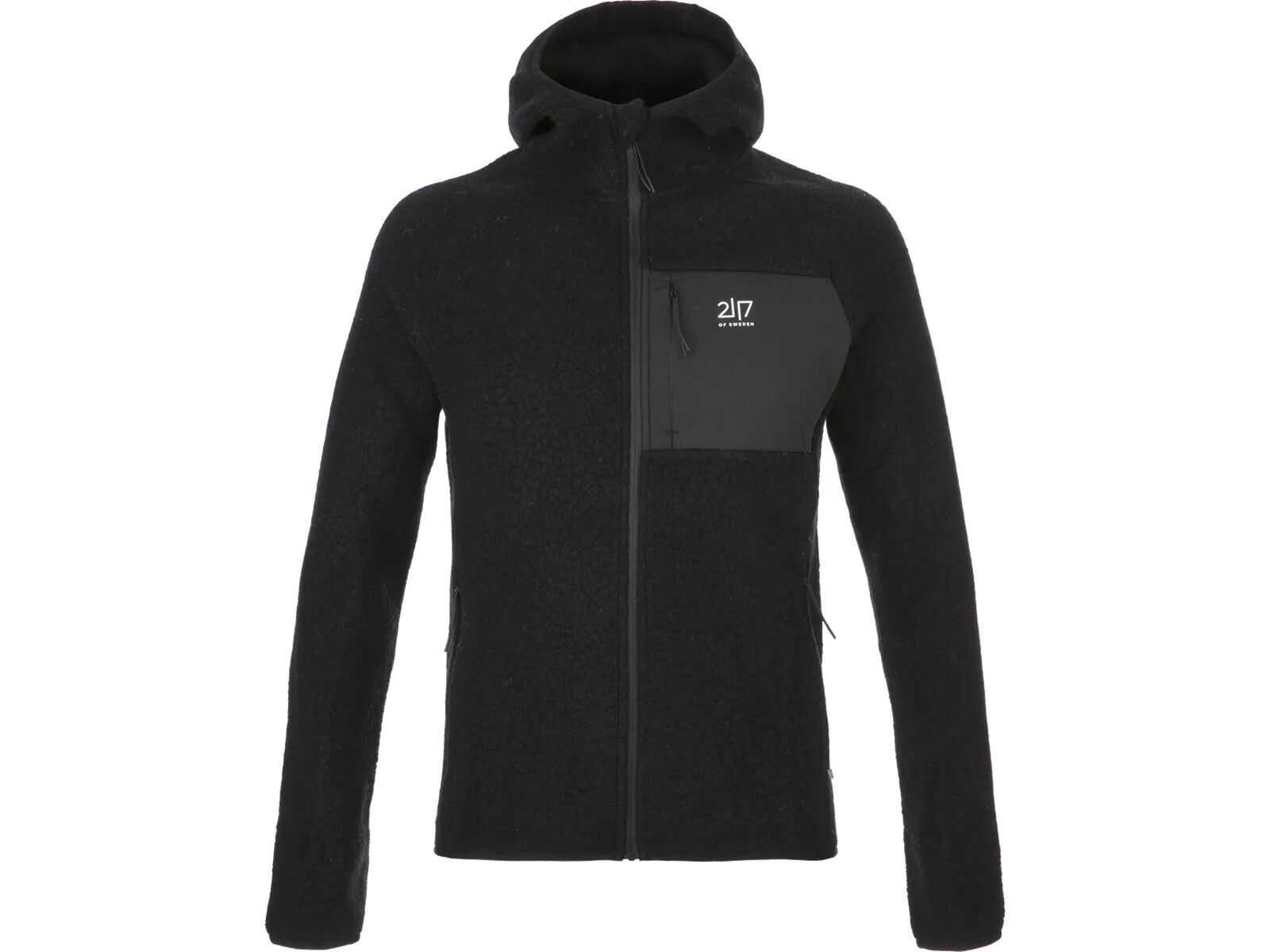 2117 of Sweden Men’s Wool Pile Hoodie Skord, black | Bild 1