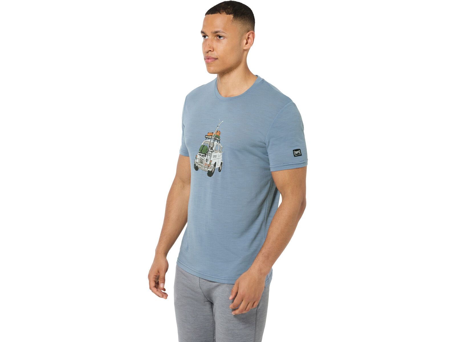 super.natural M Carski Tee, flint stone/various | Bild 4