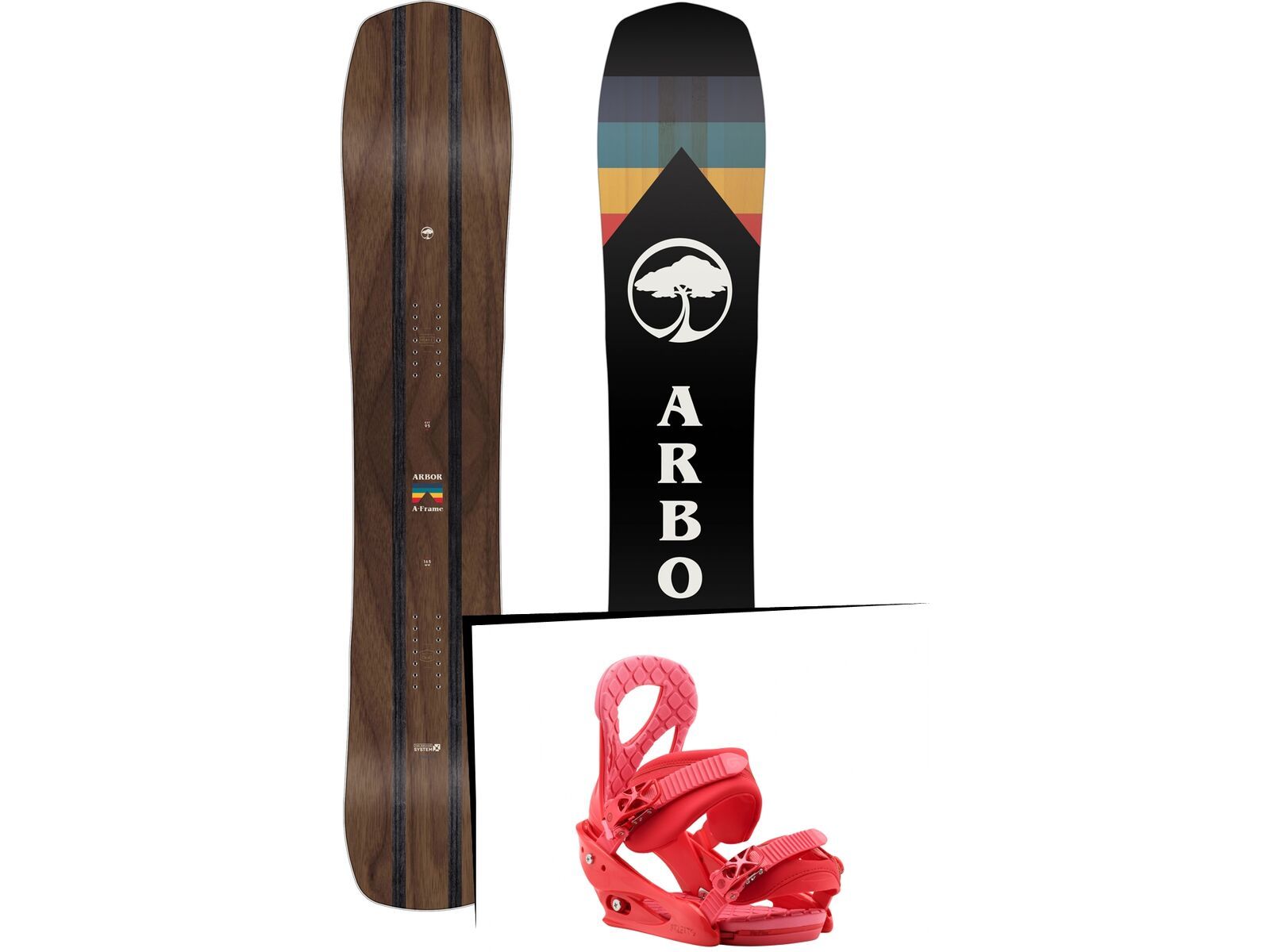 Set: Arbor A-Frame 2019 + Burton Stiletto coral | Bild 1