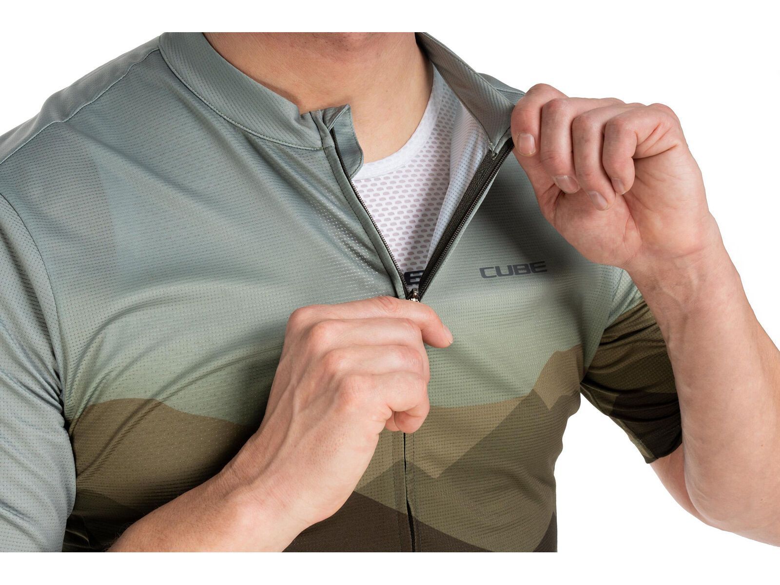 Cube Trikot CMPT Mountain kurzarm, green | Bild 3