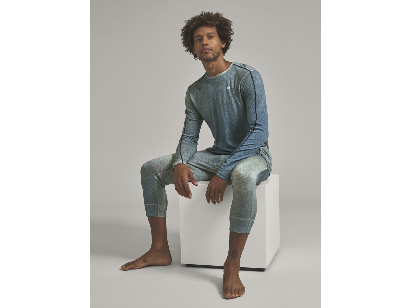 Ortovox 185 Rock'n'wool Print LS M, aop green sage | Bild 3