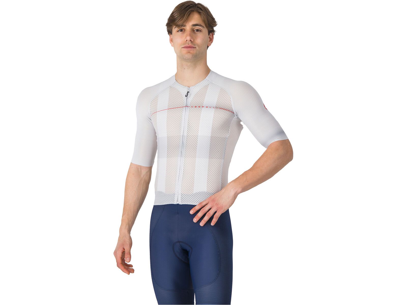 Castelli Climber's A/C Jersey, silver gray/red | Bild 1