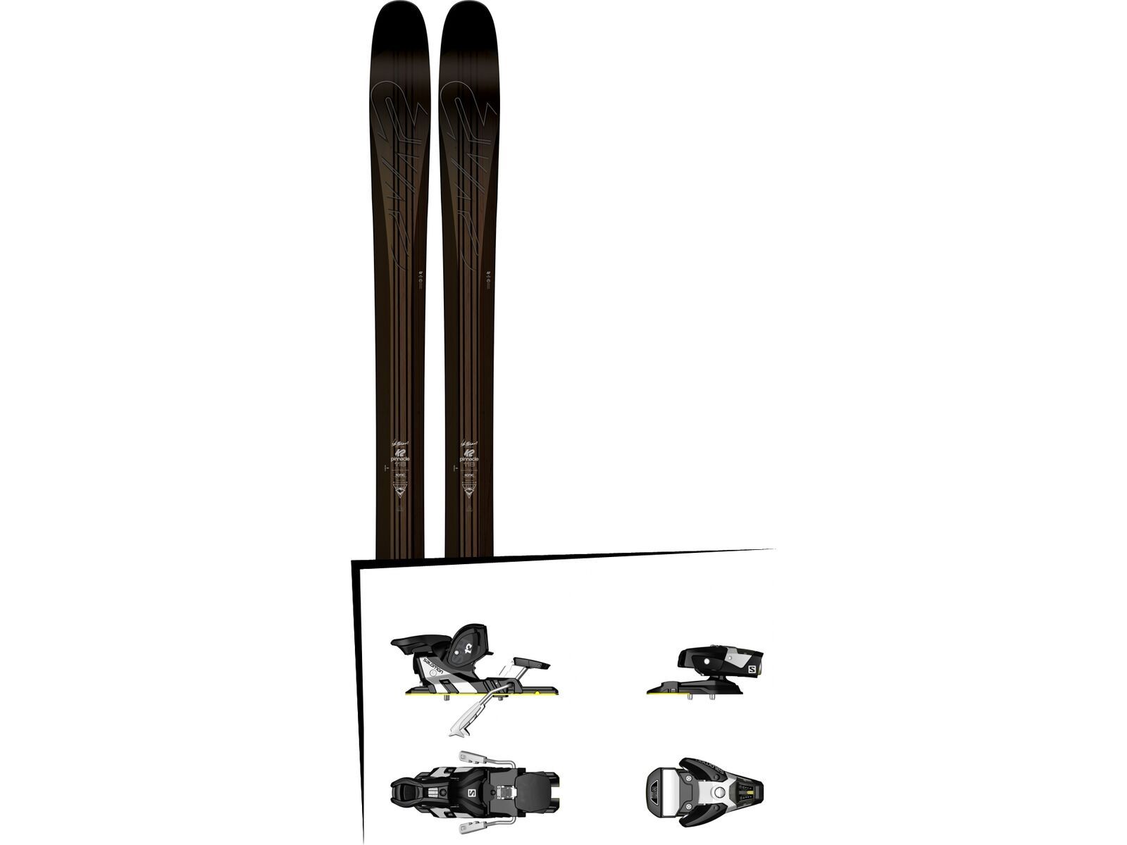 K2 SKI Set: Pinnacle 118 2016 + Salomon STH2 WTR 13 | Bild 1