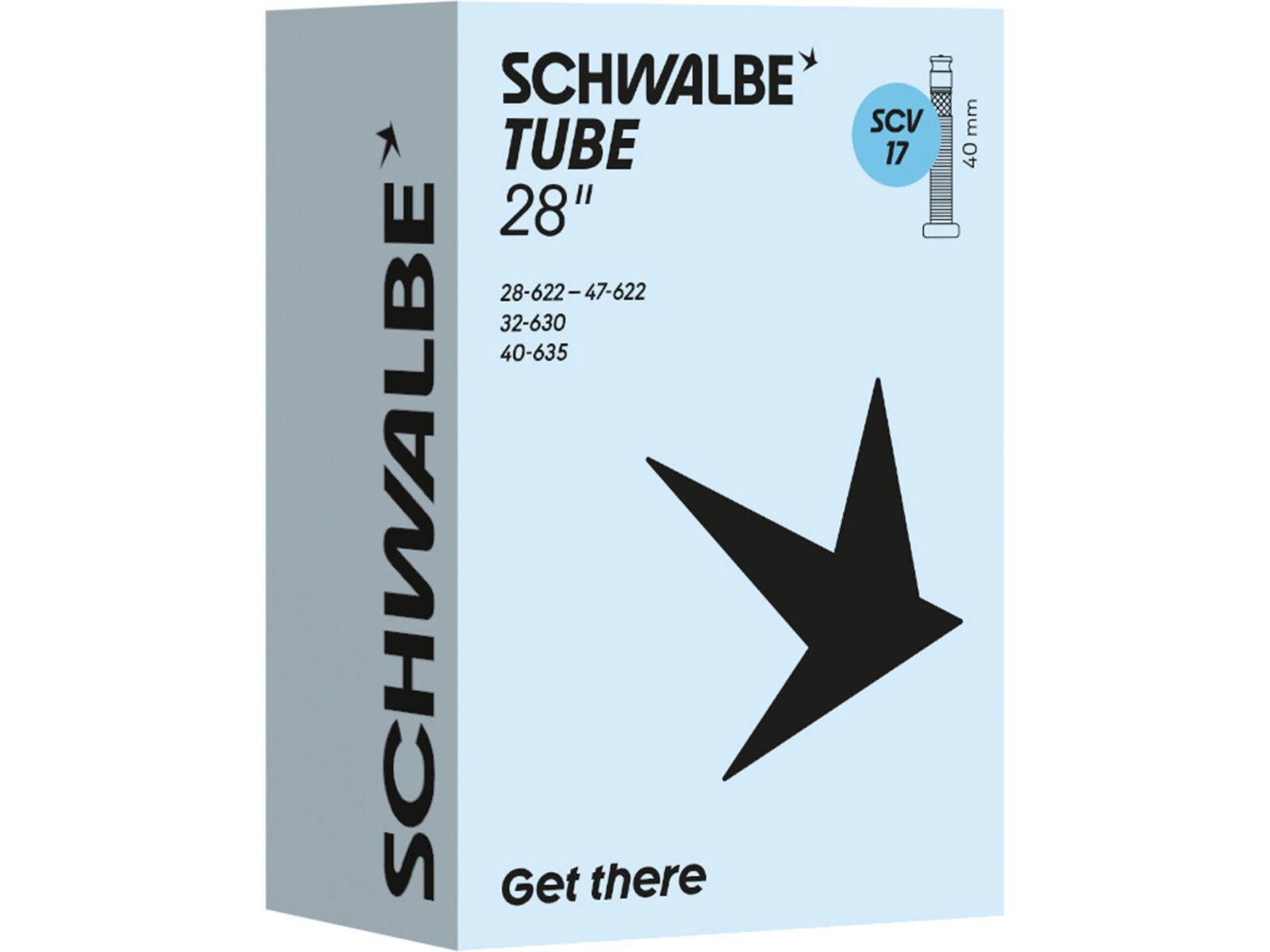 Schwalbe Schlauch SCV 17 40 mm - 28/47-622/635, black | Bild 1