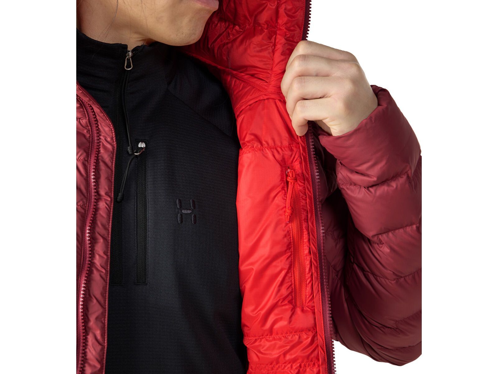 Haglöfs ROC Flash Down Hood Men, carmine red/tech red | Bild 9