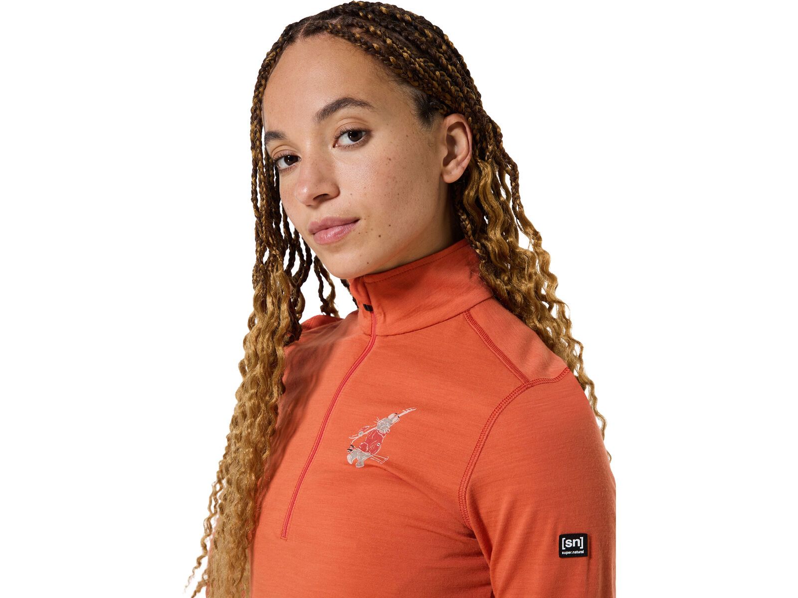 super.natural W Tundra175 Zip 1/4 Bunny, chilli/various | Bild 4