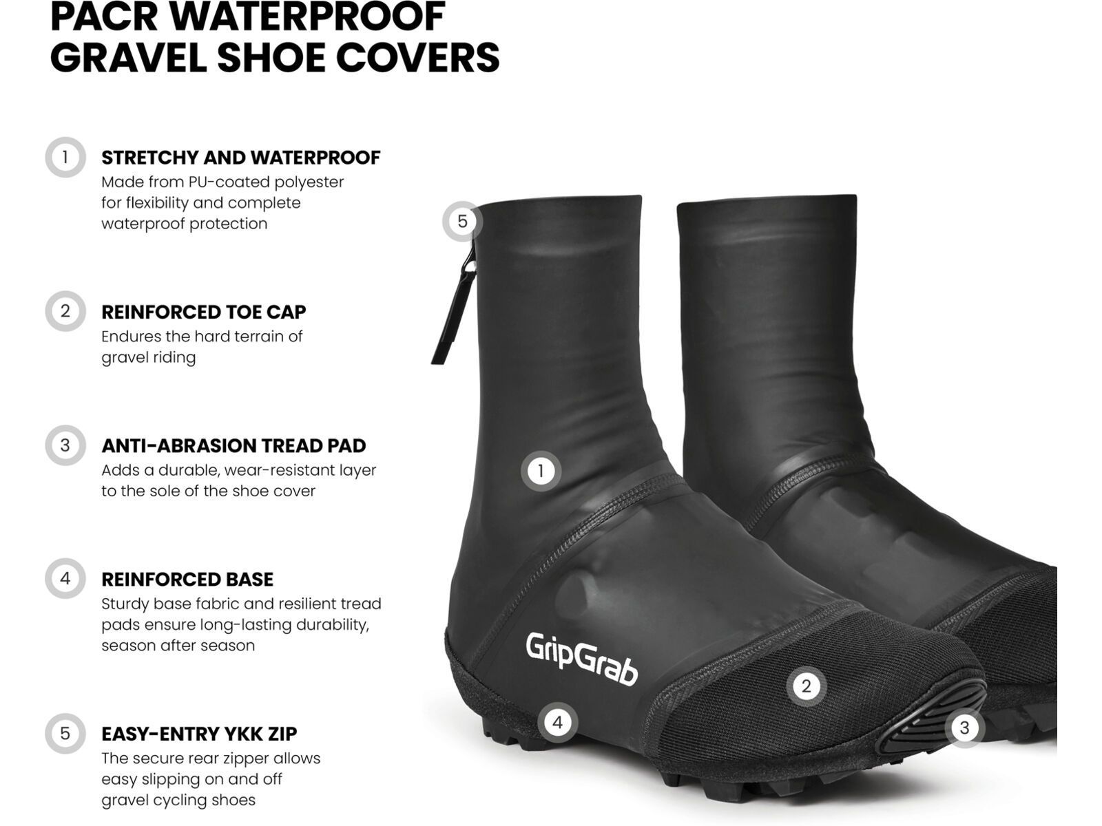 GripGrab PACR Waterproof Gravel Shoe Covers, black | Bild 9