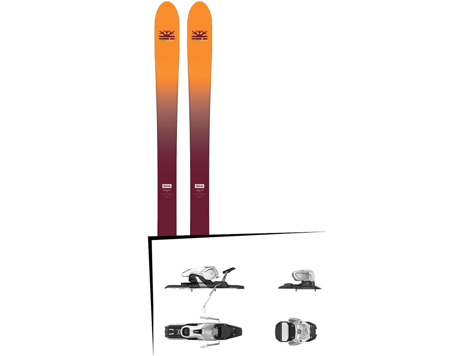 Set: DPS Skis Wailer F99 Foundation 2018 + Salomon Warden 11 silver/white | Bild 1