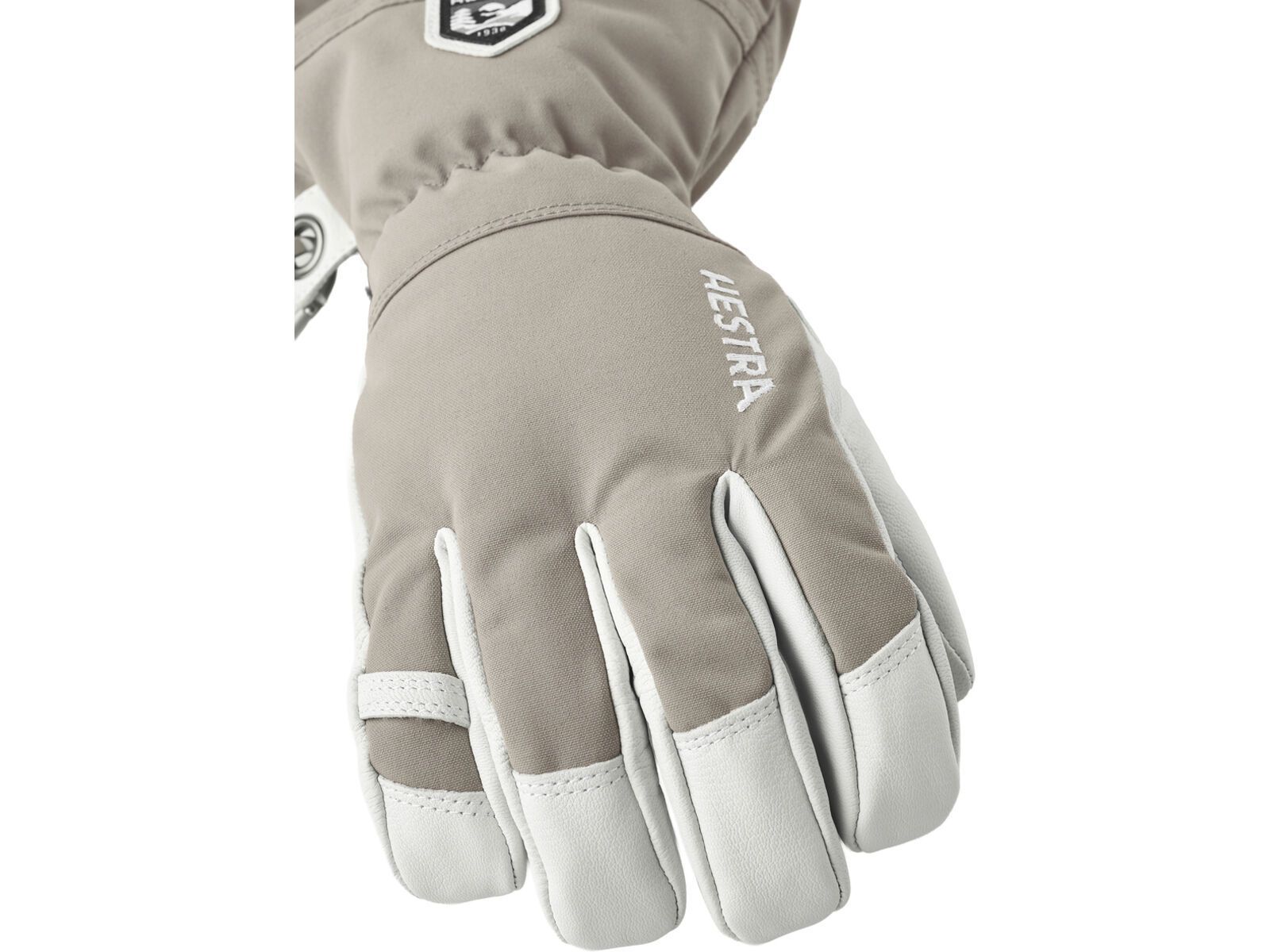 Hestra Army Leather Heli Ski 5 Finger, khaki | Bild 3