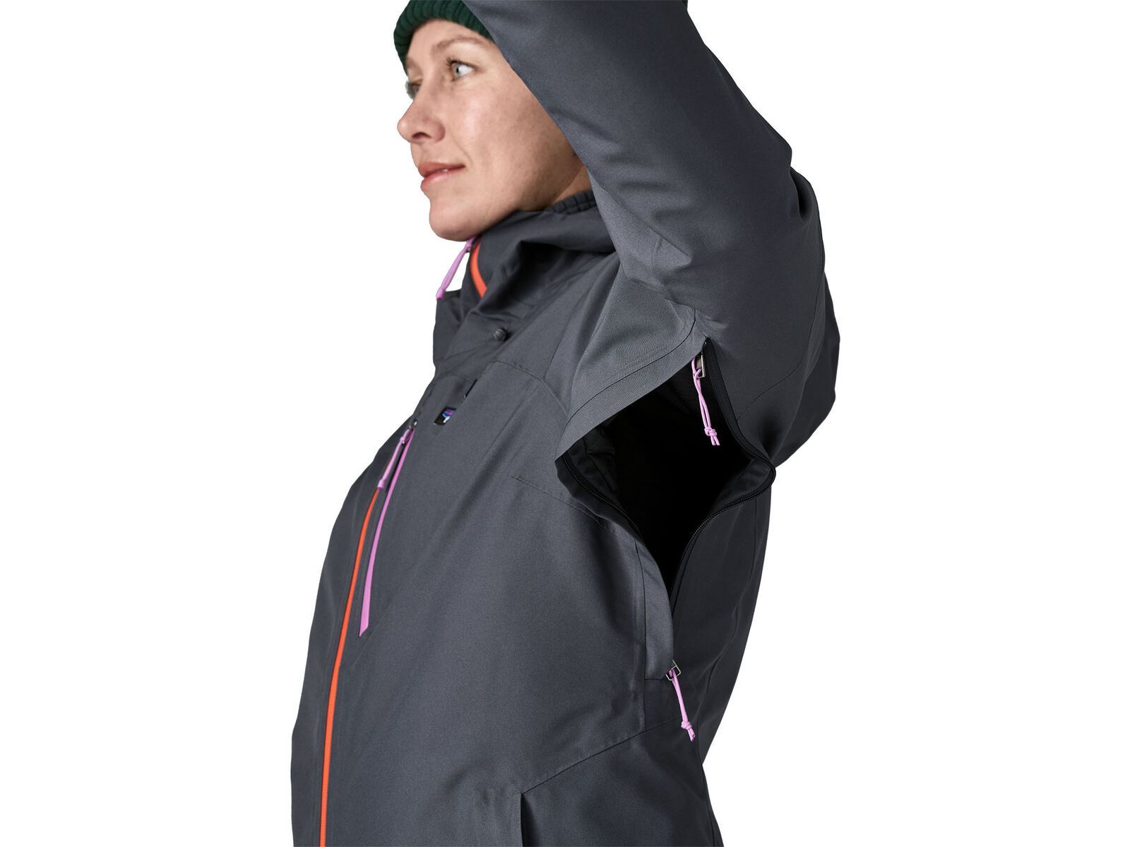 Patagonia Women's Insulated Powder Town Jacket, smolder blue w/orange peel | Bild 3