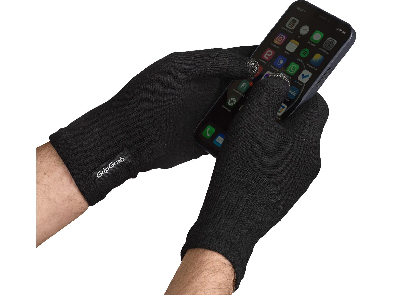 GripGrab Merino Wool Liner Gloves, black | Bild 3