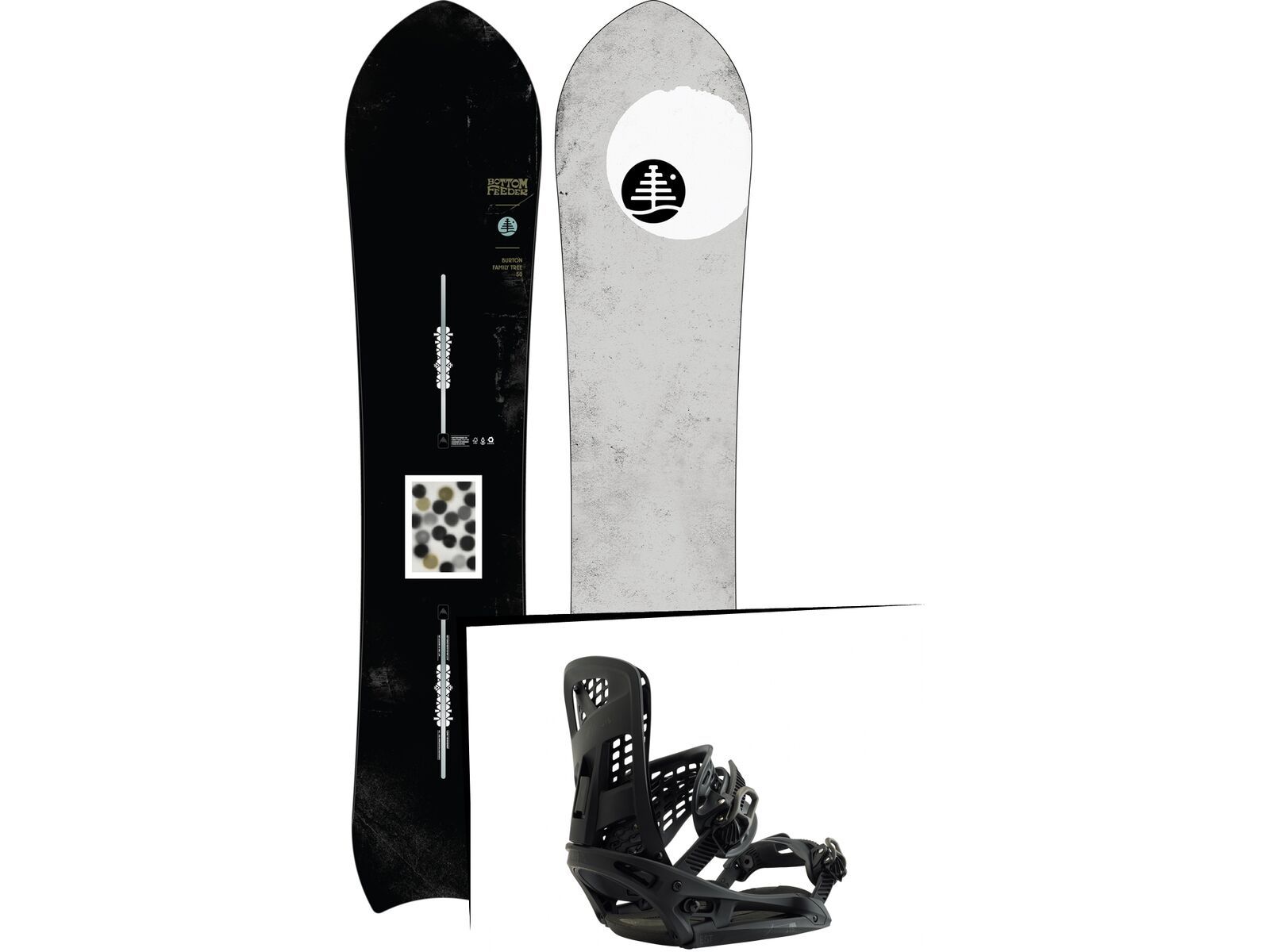 Set: Burton Family Tree Bottom Feeder 2019 + Burton Genesis EST matty black | Bild 1