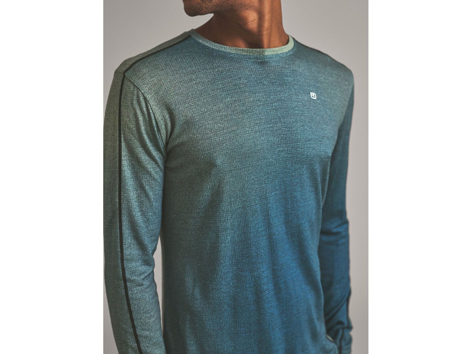 Ortovox 185 Rock'n'wool Print LS M, aop green sage | Bild 5