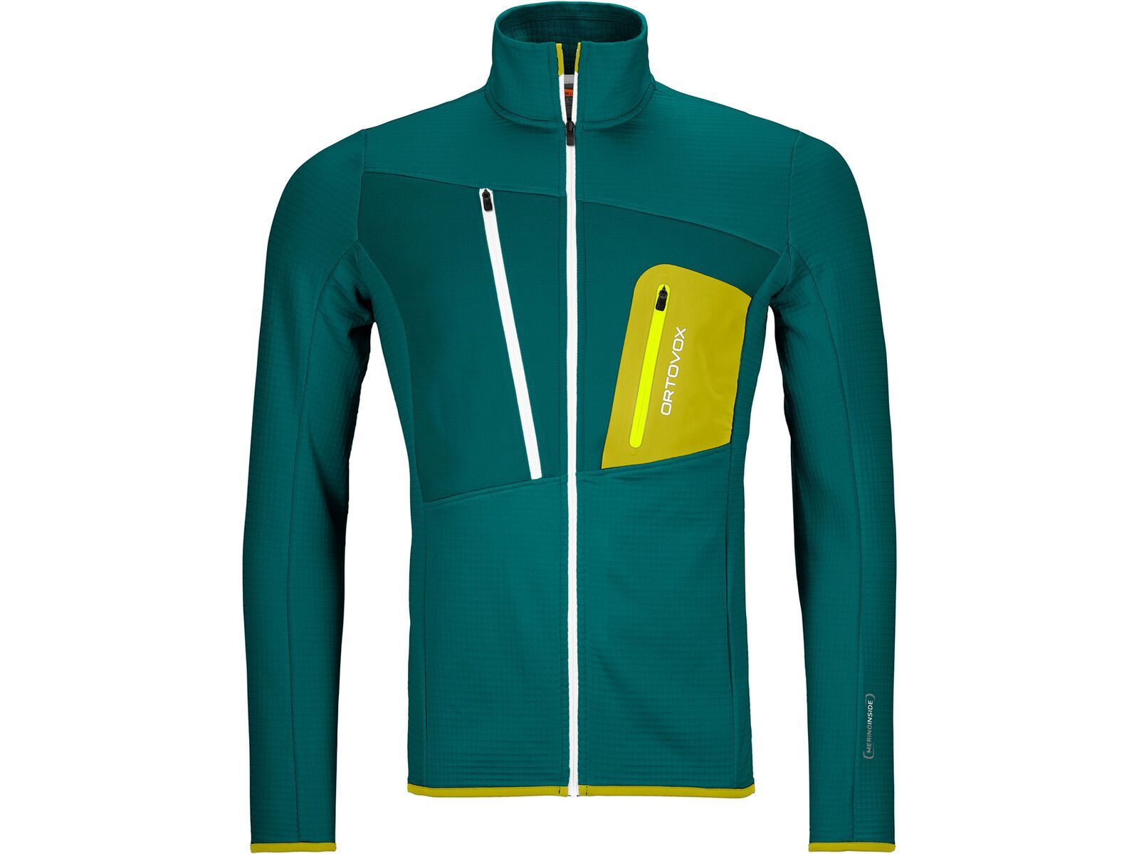 Ortovox Merino Fleece Grid Jacket M, pacific green | Bild 1