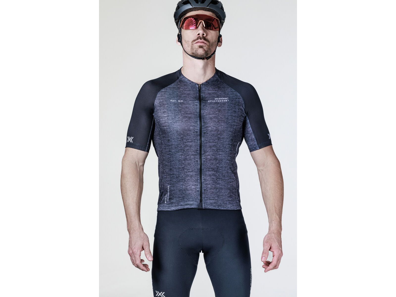 X-Bionic Corefusion Men's Cycling Short Sleeve Merino Jersey, opal black melange | Bild 3