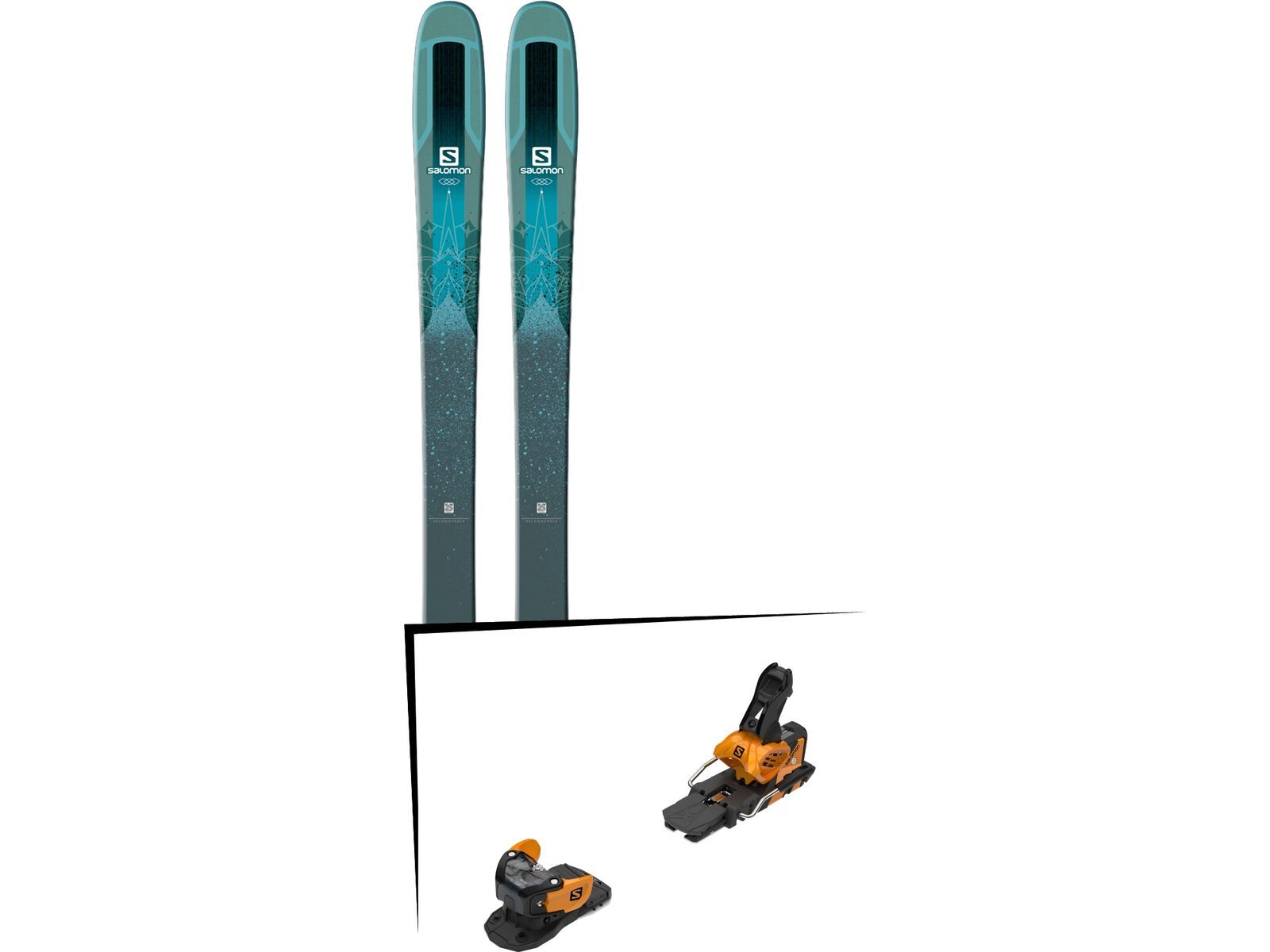 Set: Salomon QST Lumen 99 2018 + Salomon Warden MNC 13 saffron/black | Bild 1