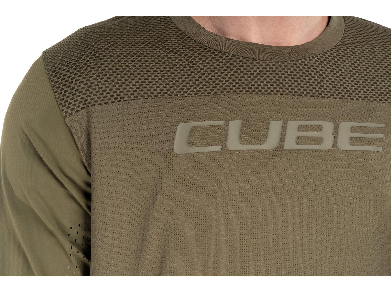 Cube MTB Rundhalstrikot Pro TM langarm, olive | Bild 2