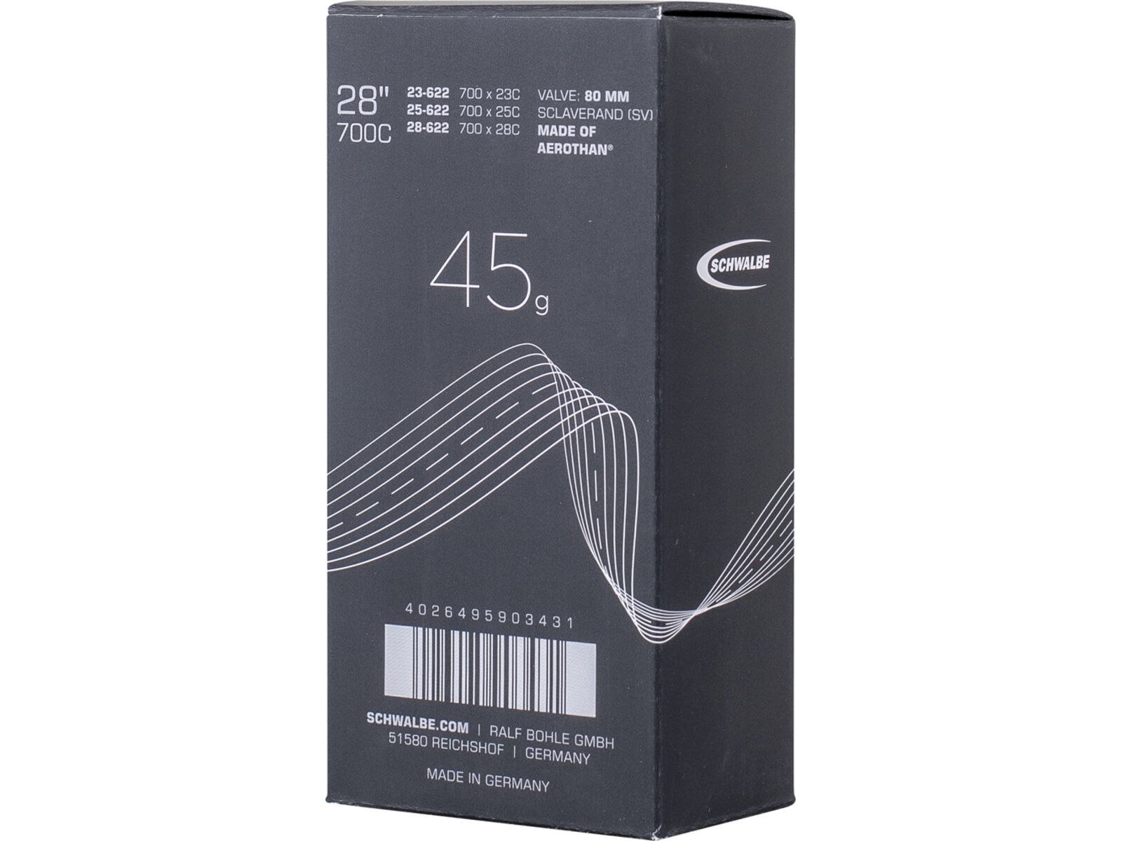 Schwalbe Aerothan Tube SV 20E 28/700C Race - 23/28-622 / 80 mm | Bild 2