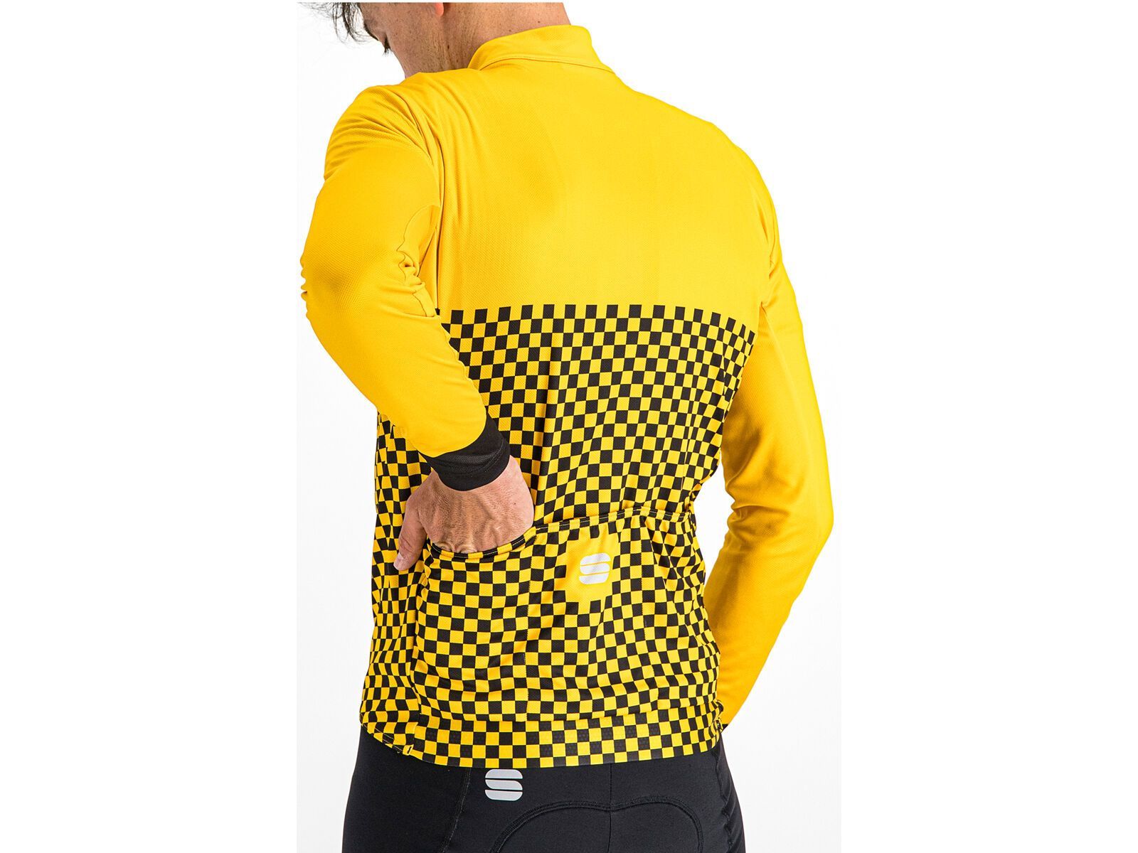 Sportful Checkmate Thermal Jersey, yellow black | Bild 6