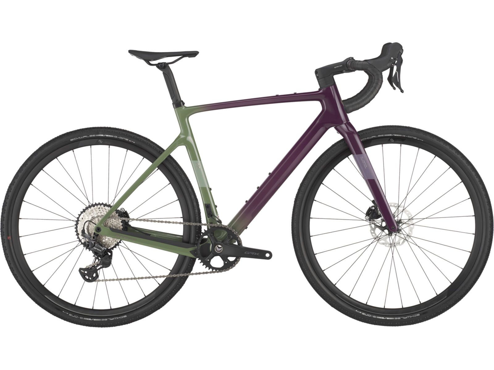 Scott Addict Gravel 40, olivine green/blackberry purple | Bild 1