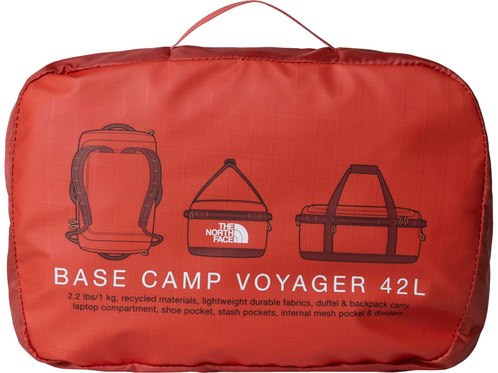 The North Face Base Camp Voyager Duffel 42L, mars dust/sumac | Bild 5