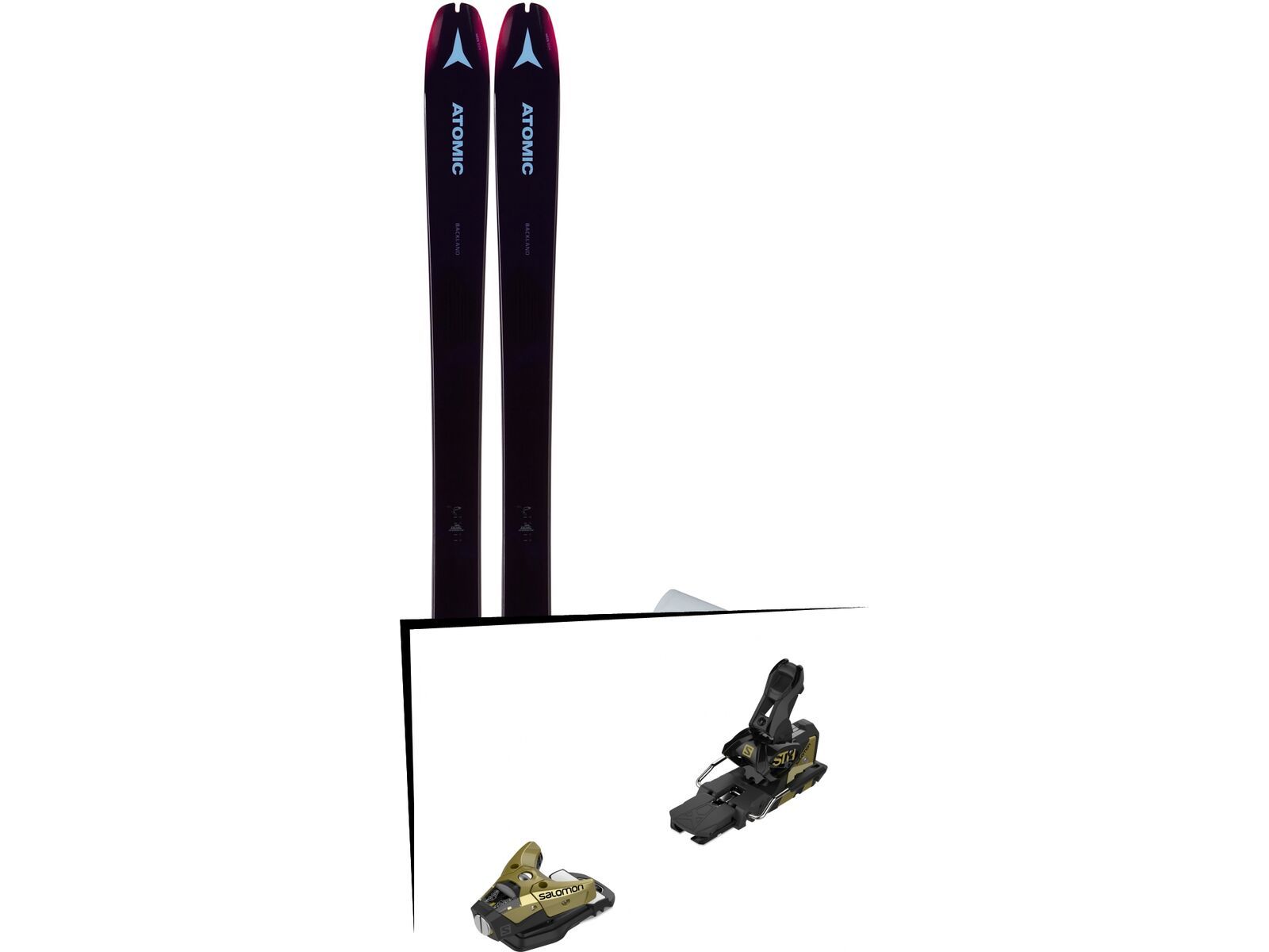 Set: Atomic Backland 85 W + Hybrid Skin 85 2019 + Salomon STH2 WTR 16 gold/black | Bild 1