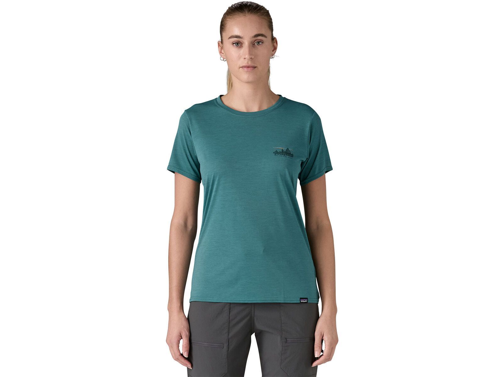 Patagonia Women's Capilene Cool Daily Graphic Shirt '73 Skyline, wetland blue x-dye | Bild 2