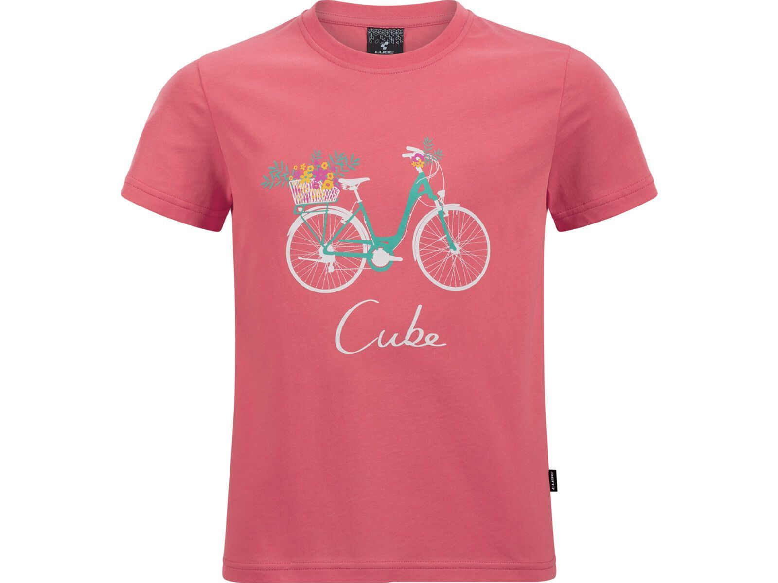 Cube Junior Organic T-Shirt Floral Bike, coral | Bild 1