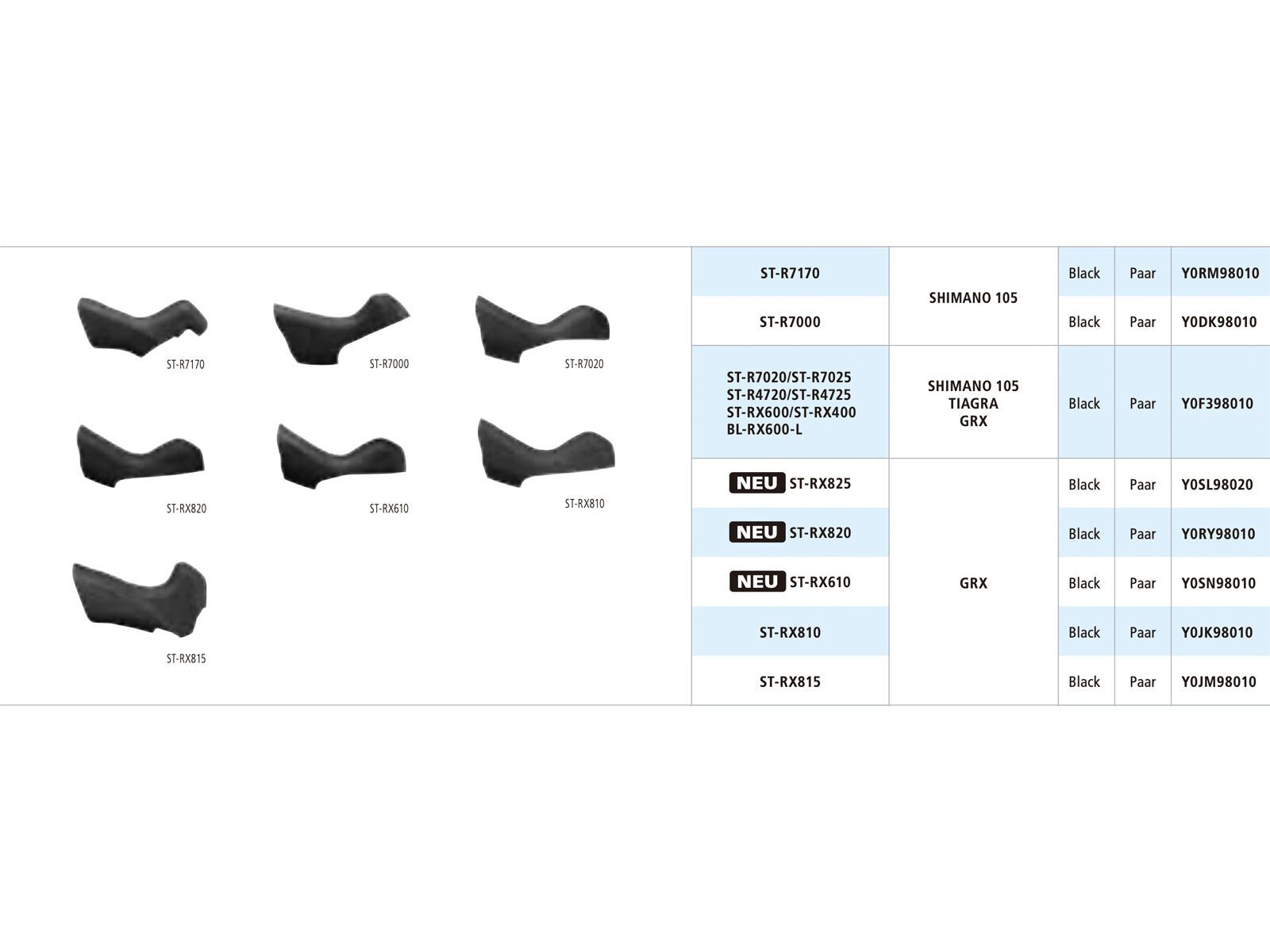 Shimano Griffgummi für Schalt-/Bremshebel ST-RX820 (Paar) | Bild 4