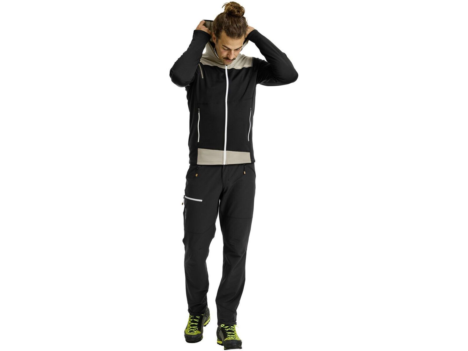 Ortovox Merino Fleece Light Hoody M, black raven | Bild 3