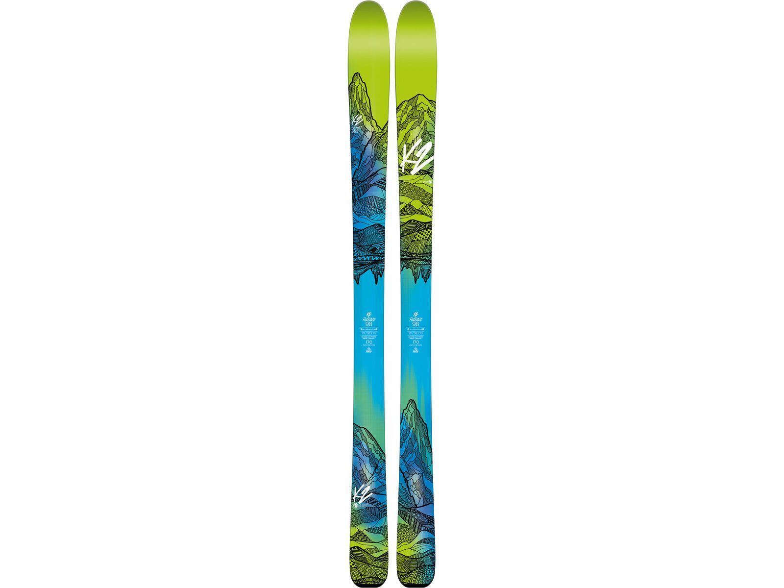 K2 SKI Set: FulLUVit 98 Ti 2016 + Marker Griffon 13 | Bild 2
