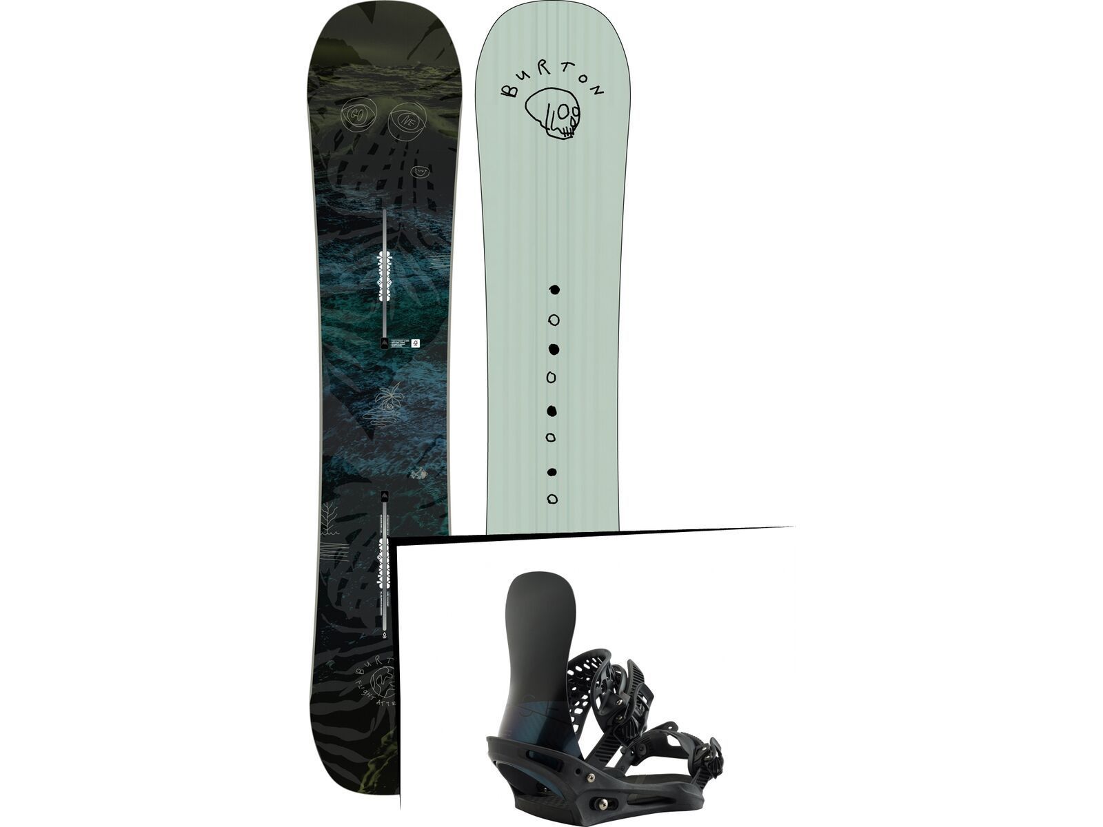 Set: Burton Flight Attendant Wide 2019 + Burton X-Base black matte | Bild 1