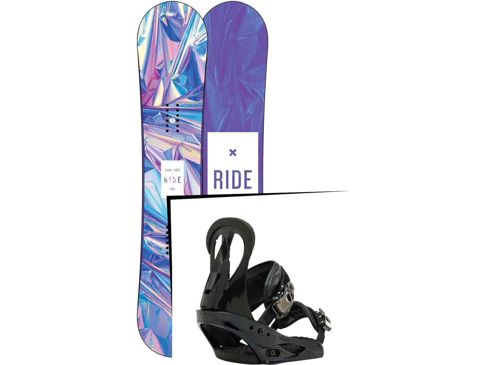 Set: Ride Compact 2017 + Burton Citizen 2017, black - Snowboardset | Bild 1