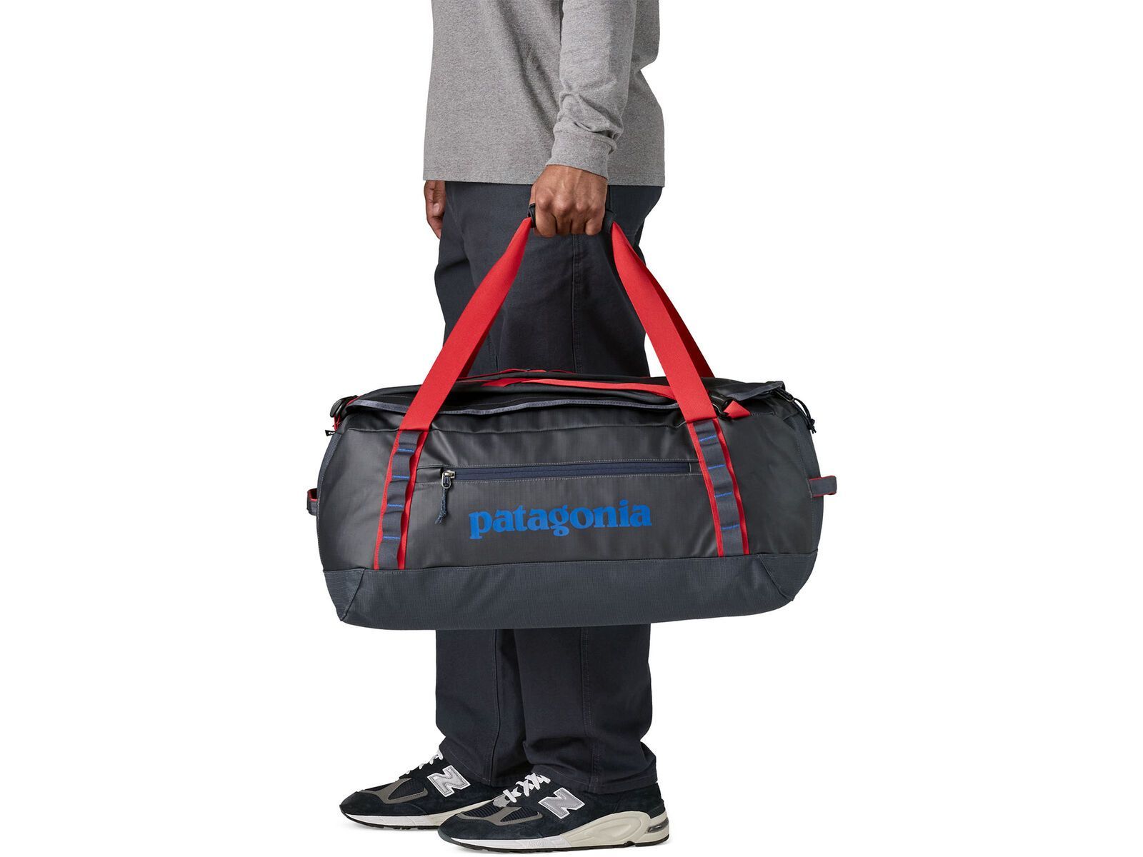 Patagonia Black Hole Duffel 55L, smolder blue w/amanita red | Bild 4