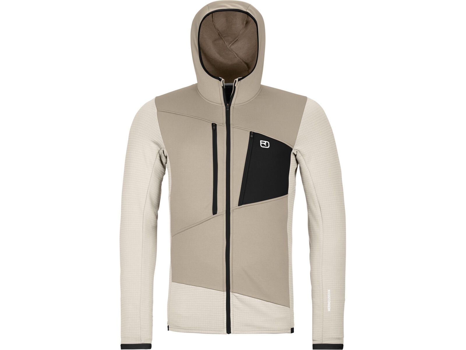 Ortovox Merino Fleece Grid Hoody M, white chalk | Bild 1
