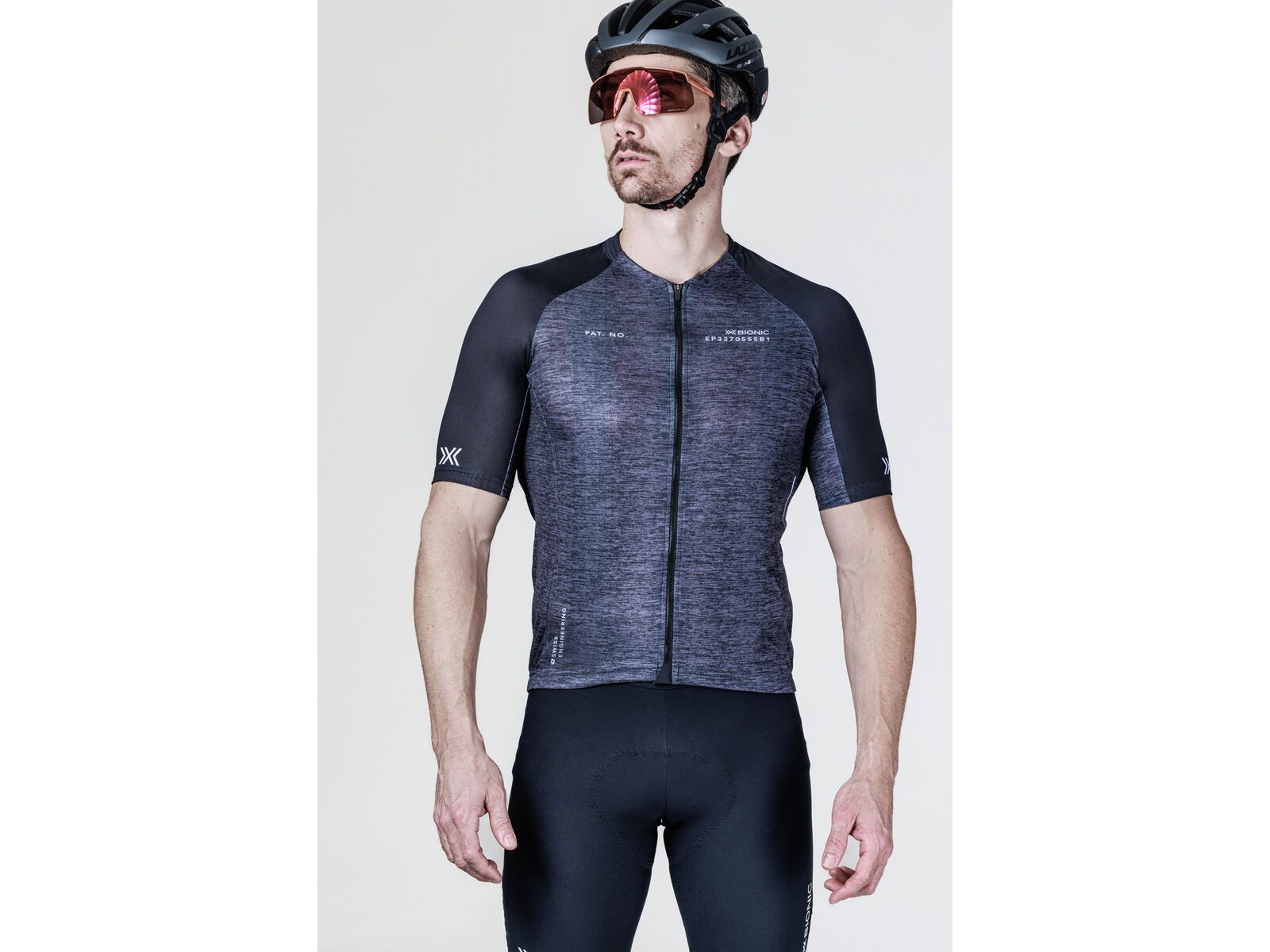 X-Bionic Corefusion Men's Cycling Short Sleeve Merino Jersey, opal black melange | Bild 4