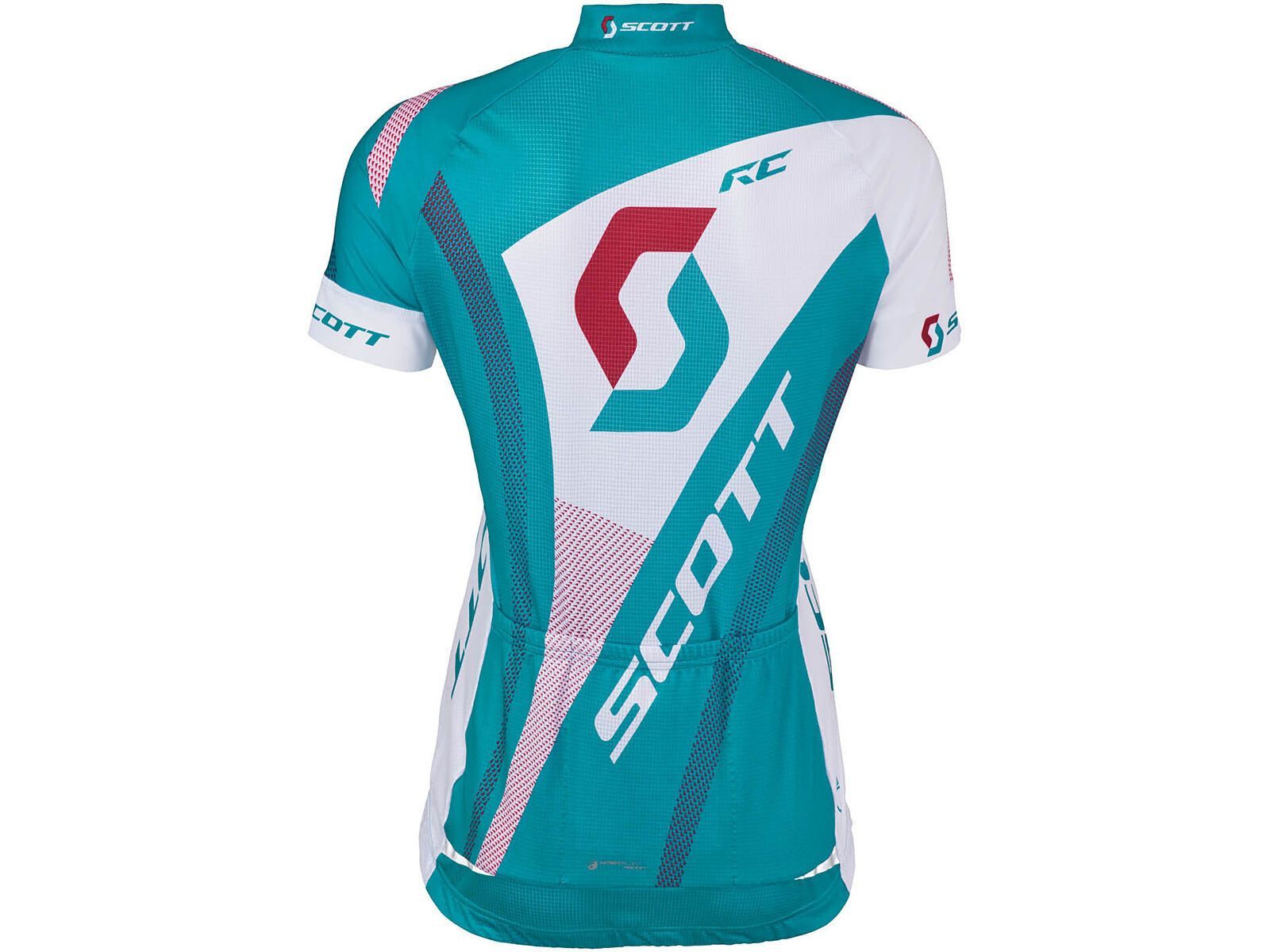 Scott Womens RC s/sl Shirt, ocean blue/cerise pink | Bild 2