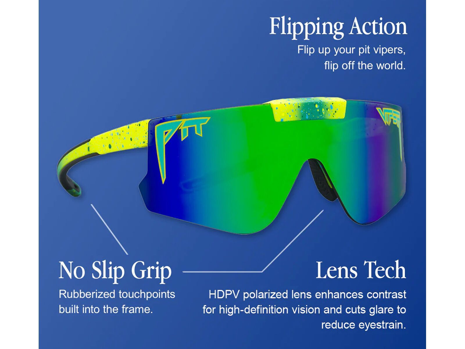Pit Viper The Flip-Offs, The Rec Center / HDPV Polarized Blue-Green | Bild 8