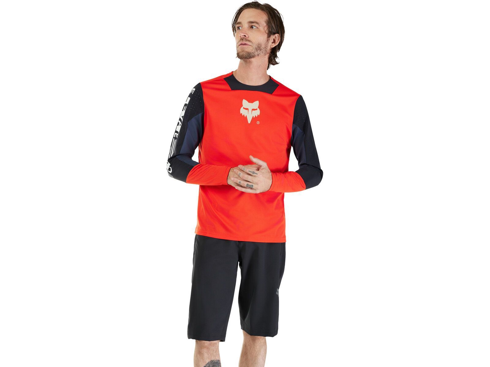 Fox Defend LS Jersey Elevated, fluorescent red | Bild 3