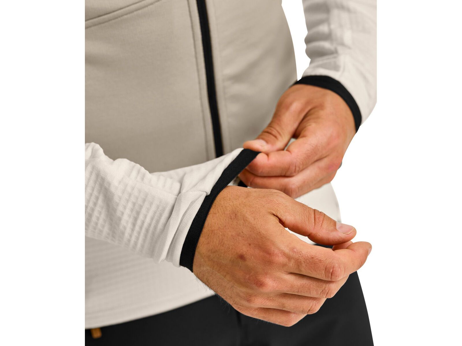 Ortovox Merino Fleece Grid Hoody M, white chalk | Bild 5