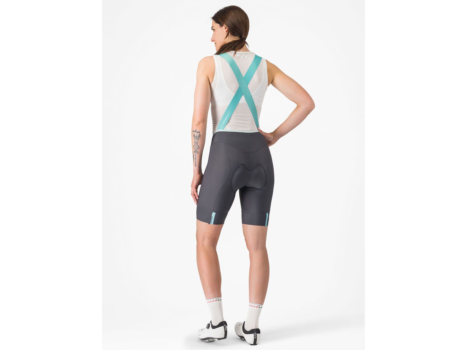 Castelli Prima 2 DT Bibshort, dark gray/pool blue | Bild 3