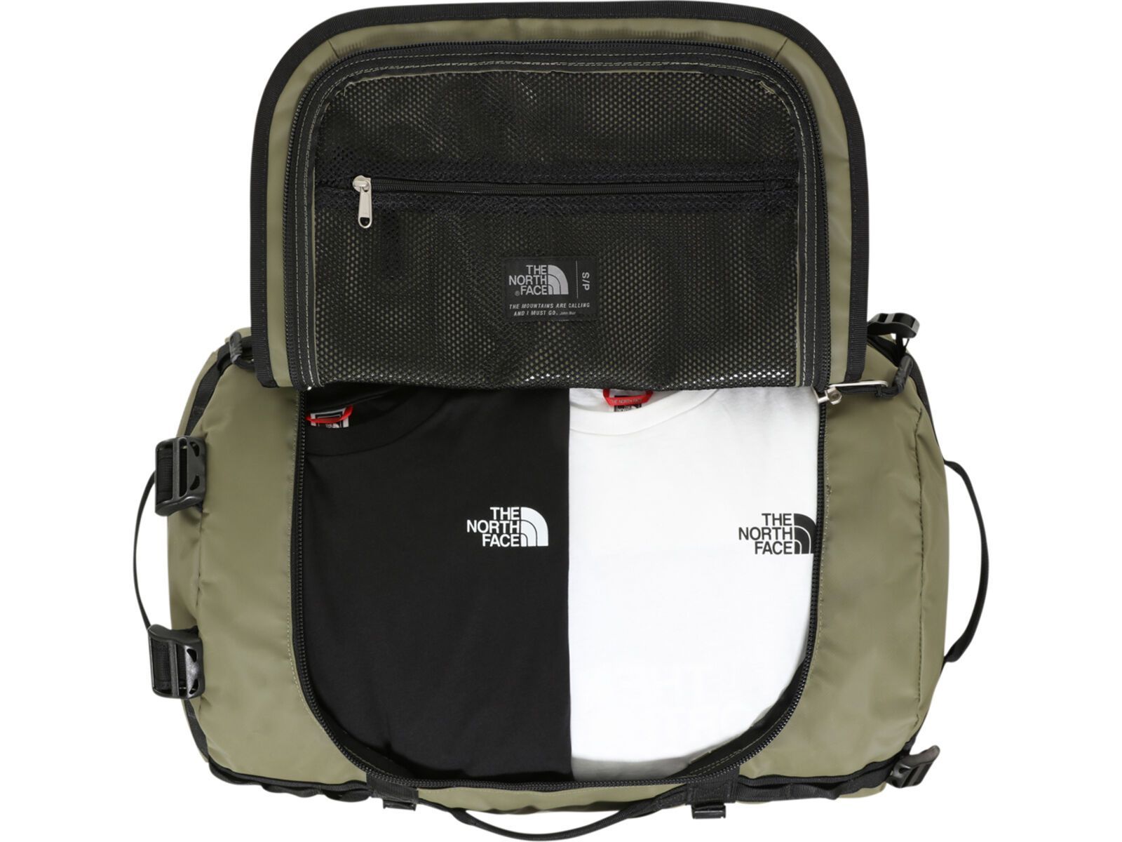 The North Face Base Camp Duffel - Small, burnt olive green/tnf black | Bild 3